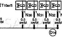 2001 Audi A4 Quattro  2.8 V6 GAS Wiring Diagram