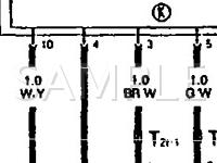 1990 Audi 200 Quattro  2.2 L5 GAS Wiring Diagram