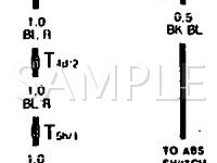 1990 Audi 200 Quattro  2.2 L5 GAS Wiring Diagram