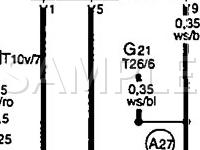 1996 Audi A4  2.8 V6 GAS Wiring Diagram