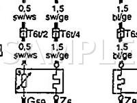 1996 Audi A4 Quattro  2.8 V6 GAS Wiring Diagram