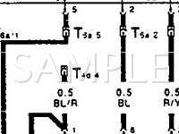 1991 Audi 100 Quattro  2.3 L5 GAS Wiring Diagram