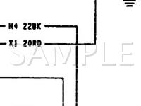 1990 Dodge Dakota Sport 3.9 V6 GAS Wiring Diagram