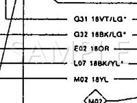 1991 Plymouth Acclaim LE 2.5 L4 GAS Wiring Diagram