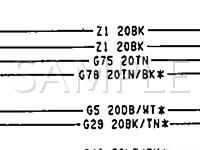 1992 Dodge Shadow ES 2.5 L4 GAS Wiring Diagram