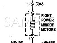 1998 Dodge RAM 1500 Pickup  5.9 V8 GAS Wiring Diagram