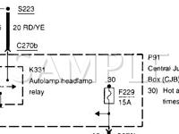 2000 Mercury Sable  3.0 V6 GAS Wiring Diagram