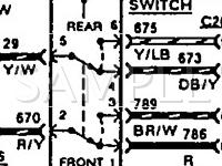 1990 Ford Bronco  4.9 L6 GAS Wiring Diagram