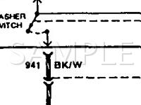 1990 Ford Ranger  2.3 L4 GAS Wiring Diagram