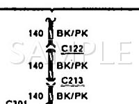 1990 Mercury Sable  3.0 V6 GAS Wiring Diagram