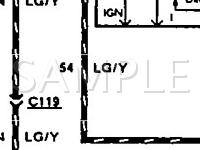 1990 Ford Tempo  2.3 L4 GAS Wiring Diagram