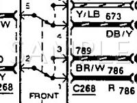 1991 Ford Bronco  4.9 L6 GAS Wiring Diagram