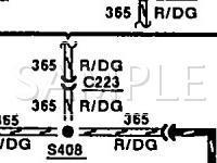 1991 Mercury Tracer  1.9 L4 GAS Wiring Diagram