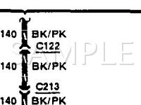 1991 Mercury Sable  3.8 V6 GAS Wiring Diagram