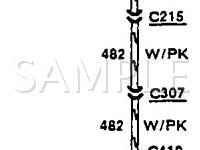 1991 Ford Thunderbird  3.8 V6 GAS Wiring Diagram