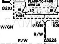 1993 Mercury Capri  1.6 L4 GAS Wiring Diagram