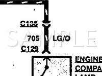 1993 Mercury Sable  3.8 V6 GAS Wiring Diagram