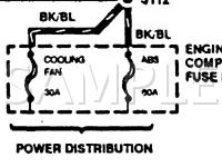 1997 Ford Aspire  1.3 L4 GAS Wiring Diagram