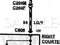 1998 Ford Mustang  3.8 V6 GAS Wiring Diagram