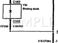 1998 Mercury Mystique LS 2.5 V6 GAS Wiring Diagram