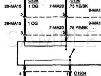 1998 Ford Contour GL 2.5 V6 GAS Wiring Diagram