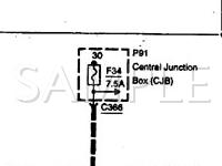 1998 Ford Contour LX 2.5 V6 GAS Wiring Diagram