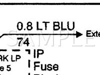2000 Oldsmobile Bravada  4.3 V6 GAS Wiring Diagram