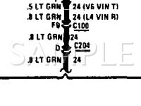 1990 Chevrolet Celebrity  2.5 L4 GAS Wiring Diagram