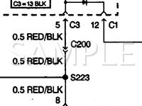 1998 Chevrolet Metro  1.0 L3 GAS Wiring Diagram