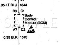 1999 Oldsmobile Alero  2.4 L4 GAS Wiring Diagram