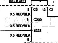 1999 Chevrolet Metro  1.3 L4 GAS Wiring Diagram