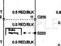 1999 Chevrolet Metro  1.3 L4 GAS Wiring Diagram