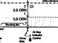 1999 Chevrolet Metro  1.0 L3 GAS Wiring Diagram