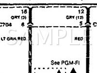 1995 Honda Accord EX 2.2 L4 GAS Wiring Diagram