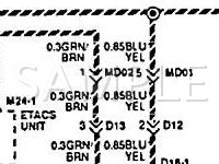 1993 Hyundai Sonata GL 2.0 L4 GAS Wiring Diagram