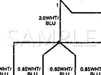 1995 Hyundai Accent  1.5 L4 GAS Wiring Diagram