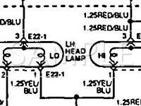 1995 Hyundai Accent GL 1.5 L4 GAS Wiring Diagram