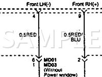 1996 Hyundai Elantra GLS 1.8 L4 GAS Wiring Diagram