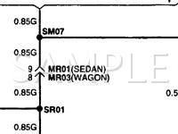 1998 Hyundai Elantra  1.8 L4 GAS Wiring Diagram
