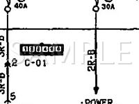 1991 Mitsubishi 3000GT SL 3.0 V6 GAS Wiring Diagram