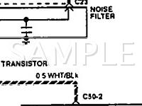 1992 Mitsubishi Precis  1.5 L4 GAS Wiring Diagram