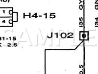1996 Saab 900 SE 2.5 V6 GAS Wiring Diagram