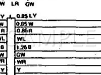 1990 Subaru XT6  2.7 H6 GAS Wiring Diagram