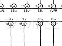 2001 Toyota Avalon  3.0 V6 GAS Wiring Diagram