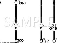 1991 Volkswagen Cabriolet Etienne Aigner 1.8 L4 GAS Wiring Diagram