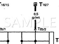 1998 Volkswagen Cabrio  2.0 L4 GAS Wiring Diagram