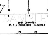 1990 Chrysler Daytona  2.5 L4 GAS Wiring Diagram
