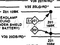 1991 Chrysler Daytona  3.0 V6 GAS Wiring Diagram