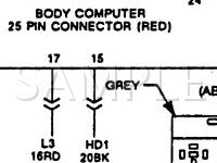 1991 Chrysler NEW Yorker Fifth Avenue 3.8 V6 GAS Wiring Diagram