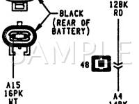 1993 Dodge B350 VAN  5.9 V8 GAS Wiring Diagram